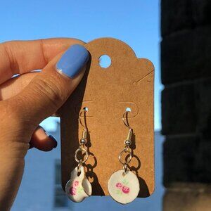 ☕️ Cute handmade milk jug and saucer earrings!
